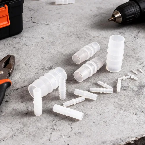 Miniatura 5 de Quickun Accesorios de Manguera de Púas de Plástico, 3/8" x 3/8" Accesorio de Unión de Empalme y Reparador de Púas (Paquete de 5)