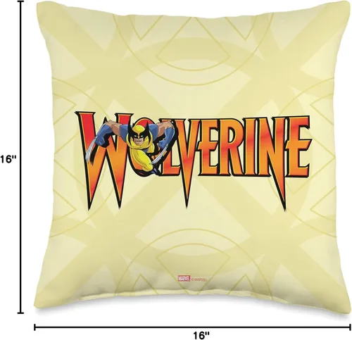 Miniatura 4 de Marvel X-Men Wolverine - Almohada retro, 16.0 x 16.0 in, multicolor