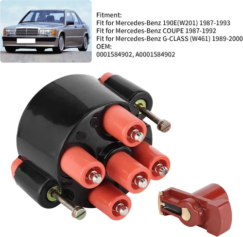 Miniatura 5 de Qiilu Kit de distribuidor de encendido, distribuidor y rotor, A0001584902 0001584902 para 190 W201/Coupe/G Class