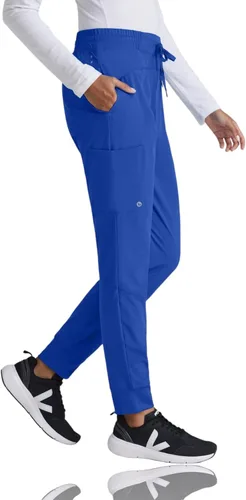 Miniatura 3 de Barco One Pantalón deportivo, pantalón quirúrgico de altura media, con tejido elástico de 4 vías y 3 bolsillos, para mujer