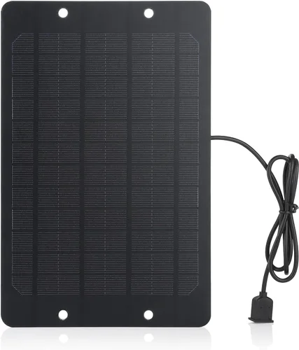 Soshine Mini Panel Solar - Cargador de Panel Solar USB 5V 6W con Conector USB A Monocristalino de Alto Rendimiento para Cámara, Bomba de Agua, Negro