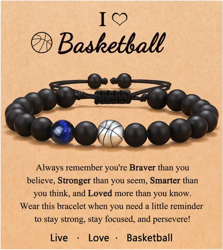 UNGENT THEM Regalos para adolescentes y niños, pulsera de béisbol, baloncesto, fútbol, fútbol, regalos para niños, regalos de graduación de