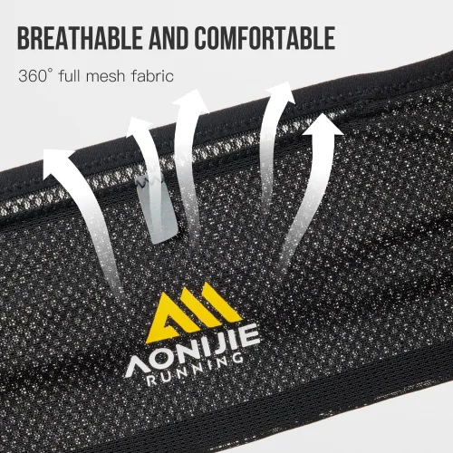Miniatura 7 de ICE FLAME Cinturón para correr, fitness y correr para mujeres y hombres, paquete de banda de cintura para llaves de teléfono, cinturón