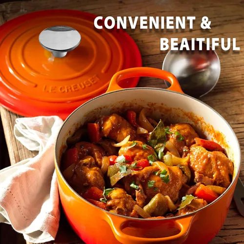 Miniatura 5 de Uenhoy 4 pomos de repuesto para horno holandés de acero inoxidable para horno holandés Le Creuset, Aldi, Lodge y otros hornos holandeses esmaltados