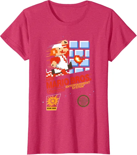 Miniatura 8 de Super Mario Dashin - Camiseta gráfica de acción, ajuste clásico, cuello redondo, color negro