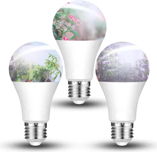 Miniatura 7 de Bombillas de crecimiento de espectro completo con candelabro E12 rojo azul 5000K E12, base pequeña, 9 W, bombilla de crecimiento de luz solar que