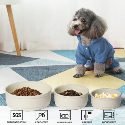 Miniatura 2 de Sweejar Cuencos de Cerámica para Perros, Plato de Comida para Perros Pequeños y Gatos, Cuenco de Porcelana Resistente para Mascotas para Comida