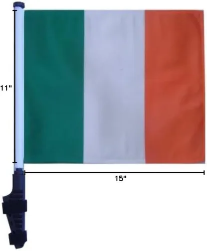 Miniatura 2 de Bandera de carrito de golf Irlanda con soporte de encendido y apagado SSP Flags EZ