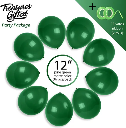 Miniatura 2 de Treasures Gifted - Globos de un solo color mate, Verde Pino