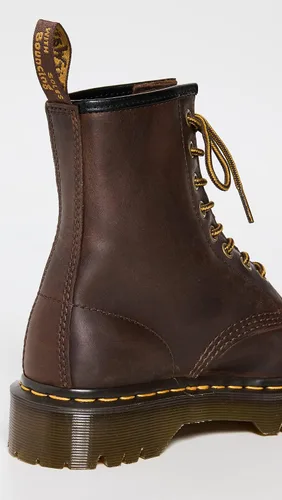 Miniatura 3 de Dr. Martens Botas unisex 1460 Bex Crazy Horse de cuero de 8 ojales, marrón oscuro, 6 US para mujer