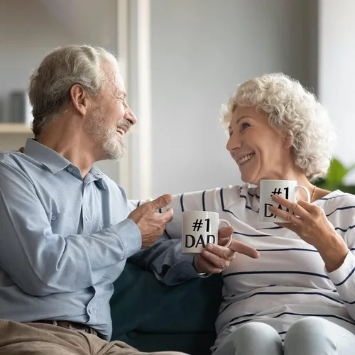 Miniatura 3 de Zenply Taza de café con texto en inglés "Best Dad Coffee", 11 onzas, divertida taza novedosa, impresa en ambos lados, regalo perfecto para papá