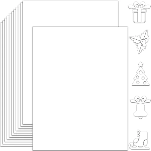 Miniatura 11 de 25 hojas de papel de cartulina azul claro 8.5'' x 11'', 250 g/m²/92 lb papel grueso para álbum de recortes, invitaciones, impresión y tarjetas