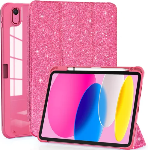Miniatura 17 de OKP Funda para iPad de 11ª generación de 11 pulgadas (A16) 2025, para iPad de 10.9 pulgadas de 10.ª generación 2022, funda protectora delgada y Rosa