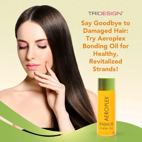 Miniatura 5 de TRIDESIGN Aeroplex - Aceite de unión – Repara, promueve el crecimiento y evita la rotura – Suero sedoso para cabello seco, dañado y encrespado