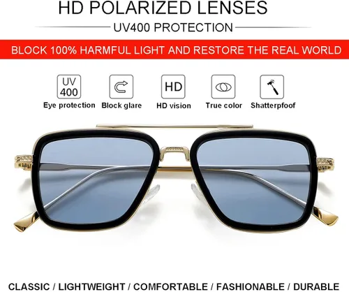 Miniatura 2 de NIDOVIX Lentes de sol polarizados Tony Stark para niños y niñas de 3 a 10 años, lentes de sol para niños de Iron Man y Spider-Man