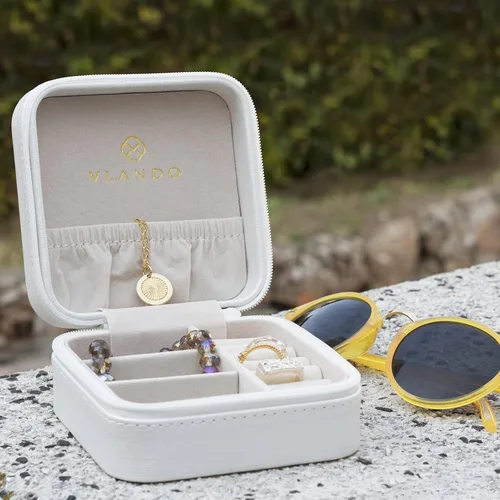 Miniatura 6 de Caja de joyas portátil, pequeña, para viaje, de Vlando