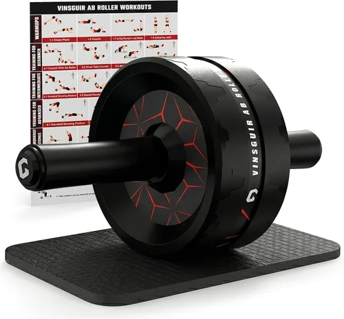Miniatura 12 de VINSGUIR Ab Roller Wheel, Abs & Core Workout Equipment for Home Gym with Knee Pad Accessories, Abdominal Wheel for Full-body Strength Training