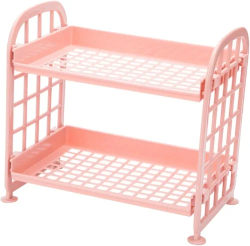 COLLBATH Estante de almacenamiento de plástico para baño, organizador de encimera para cocina y sala de estar, diseño de fácil instalación, estante