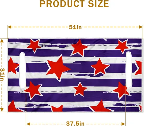 Miniatura 5 de YOKYHOM Fundas de asiento de carrito de golf con bandera estadounidense para 2/4 plazas, manta patriótica de Estados Unidos mantiene los asientos