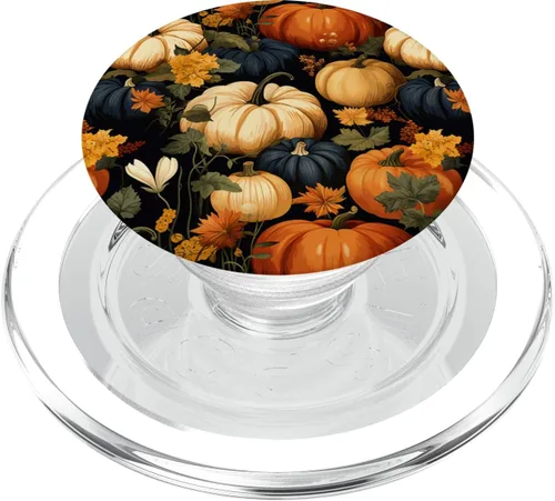 Miniatura 8 de Calabazas con patrón de otoño PopSockets estándar PopGrip