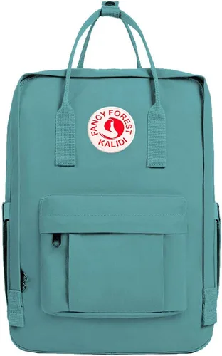 Miniatura 9 de KALIDI Mochila casual para laptop de 15 pulgadas, mochila clásica para campamento, viajes, exteriores, cuadrada, mochila para universidad, Verde