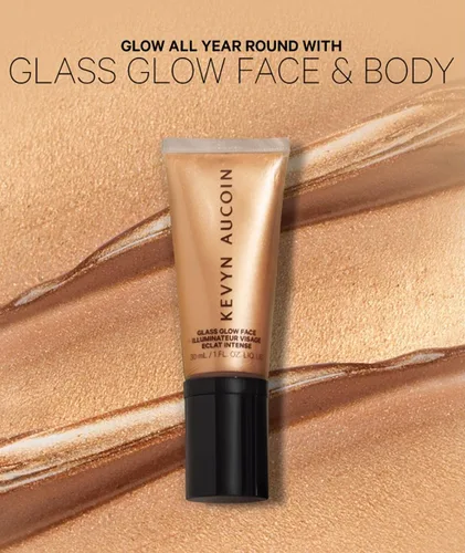 Miniatura 4 de Kevyn Aucoin Glass Glow Face: resaltador húmedo universal multiusos para rostro y cuerpo. Crea una piel hidratada brillante de aspecto juvenil