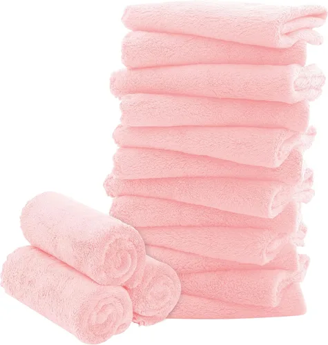 Miniatura 26 de Paquete de 16 paños para bebé, forro polar coral de lujo, extra absorbentes y suaves, para recién nacidos, bebés y niños pequeños, adecuados