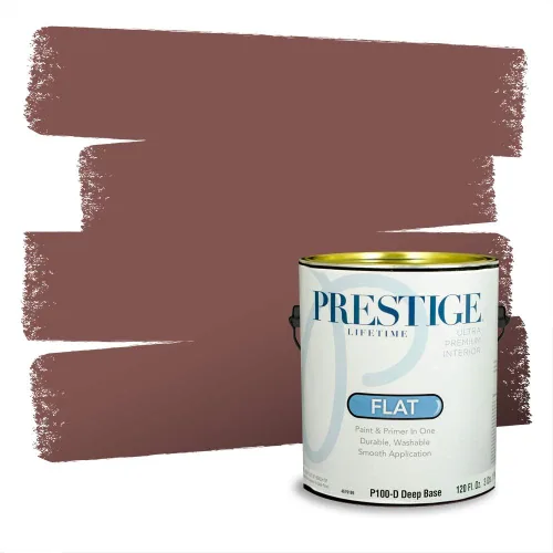 Miniatura 35 de Prestige Paints Pintura exterior e imprimación en uno, 1 galón, plano, coincidencia comparable de Valspar* Amber Rose*