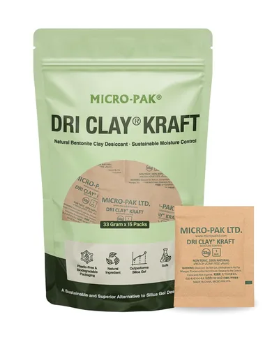 Miniatura 11 de Micro-Pak Dri Clay Kraft, paquetes de desecantes de absorción de humedad más alta, alternativa a paquetes de gel de sílice, arcilla de bentonita