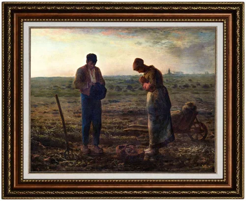 Miniatura 3 de ELITEART -El Ángelus por el pintor francés Jean-François Millet Reproducción de pintura al óleo Giclée de arte de pared, impresiones en lienzo