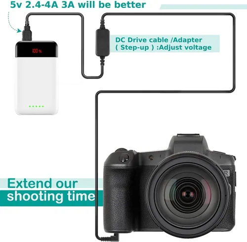 Miniatura 5 de CA-PS700 Cable USB DR-E17 DC, batería simulada para Canon EOS M3 M5 M6 M6 Mark ii (no compatible con M50)