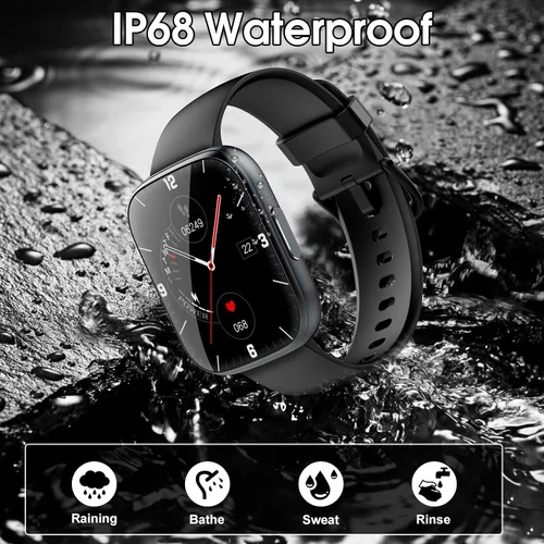 Miniatura 6 de Reloj inteligente para hombres y mujeres (respuesta/hacer llamadas), reloj de fitness con pantalla táctil HD de 1.95 pulgadas con monitor