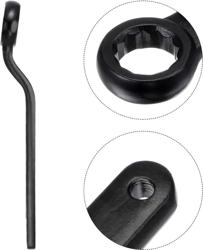 Miniatura 4 de UXCELL Llave de impacto de extremo de caja compensada de 27mm tipo anillo - Llave de cabeza única de acero de alta resistencia con mango extendido