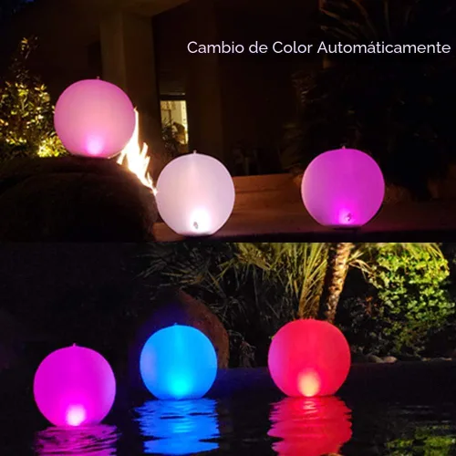 Miniatura 3 de Rukars Luz de Piscina de Bola Flotante Solar 4 PCS, 14 Pulgadas Inflable Colgable IP68 Impermeable Recargable LED Globo Luminoso de Cambio