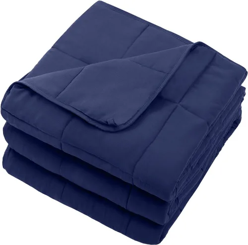 Miniatura 224 de Manta con Peso Azul para Adultos 12 libras, 48"x72", Tamaño Twin Full Manta Pesada Refrescante para 110-130 libras, Mantas Grandes de Microfibra