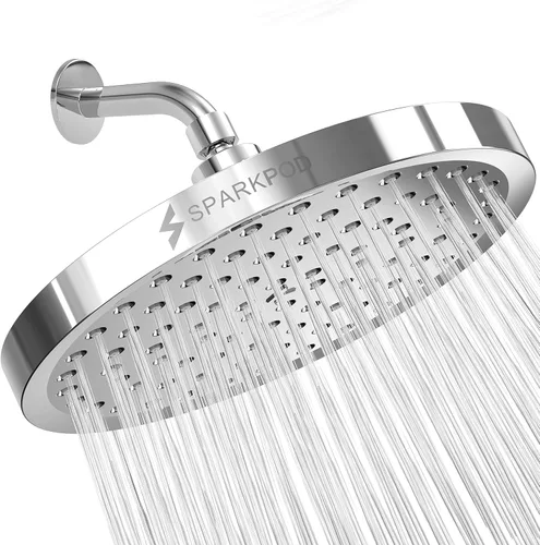 Miniatura 11 de SparkPod Cabezal de regadera – Lluvia de alta presión – Diseño de lujo de calidad premium – Instalación en 1 minuto – Reemplazo ajustable de fácil