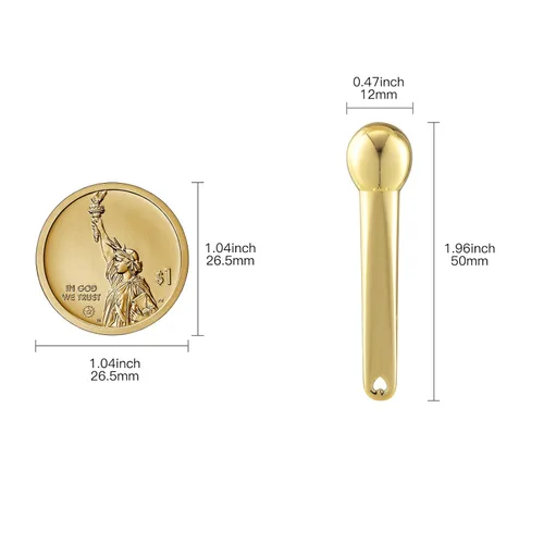 Miniatura 5 de Lisapack Paquete de 4 aplicadores de crema de ojos de metal, suero de ojos, masajeador de bolas para reducir el desinflador, masaje (plata y oro)