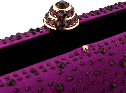Miniatura 6 de Vistatroy Bolso de noche para mujer con diamantes de imitación brillantes para boda fiesta de noche bolso de mano con cadena bolso cruzado de hombro