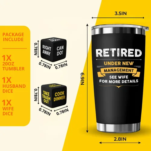 Miniatura 2 de Regalos de jubilación para hombres 2026 con caja de regalo de diseño premium, mantiene las bebidas calientes o frías, ideal para decoraciones