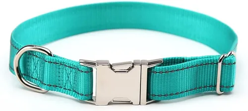 Miniatura 7 de Love Dream Collar reflectante para perro con hebilla de metal, collar de nailon ajustable de seguridad con hebilla de liberación rápida resistente