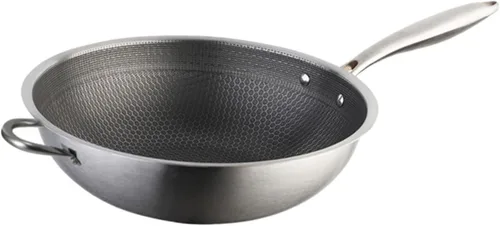 Wok de acero inoxidable antiadherente Sartén antiadherente utensilios de cocina antiadherentes Sartén de acero inoxidable Utensilios de cocina de