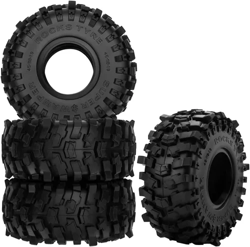 GLOBACT 1.9 Neumáticos de oruga 1/10 Neumáticos RC Neumáticos de goma 4.646 * 1.772 in para 1/10 TRX4 TRX6 Axial SCX10 I II III Redcat GEN7 8 RC4WD