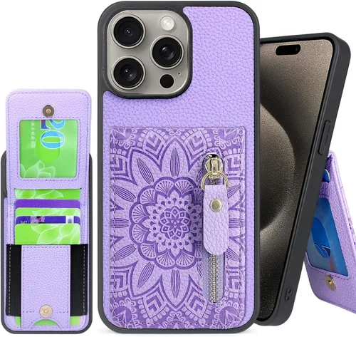 Miniatura 10 de Harryshell Funda compatible con iPhone 13 Pro Max con ranuras para tarjetas [capacidad para hasta 6 tarjetas] Función de soporte, bolsillo