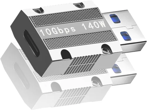 Miniatura 5 de Adaptador USB C hembra a USB macho de 10 Gbps, aleación de zinc tipo C a USB A adaptador de transferencia de datos de alta velocidad, USB 3.1 tipo C