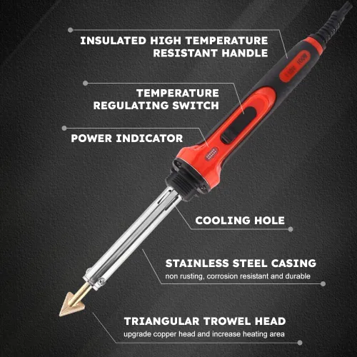 Miniatura 6 de Soldador de plástico, kit de soldadura de plástico de 110 V/100 W, kit de soldador de reparación de parachoques, herramienta de soldadura