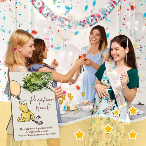 Miniatura 6 de Winnie Baby Shower Games-Winnie Baby ShowerDecoraciones-Pacififer Hunt Baby Shower Juegos-Baby Shower Mini Chupetes para Baby Shower Juego Juego