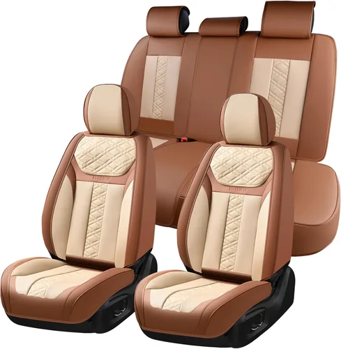 Miniatura 9 de FLORICH Fundas de asiento delantero, 2 piezas, fundas de asiento para automóviles, fundas de asiento universales de cuero de lujo, accesorios