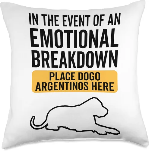 Miniatura 4 de Funny Dogo Argentinos Gift for Men & Women In Event of Emotional Breakdown-Dog Dogo Argentinos - Almohada de 16 x 16 pulgadas, multicolor