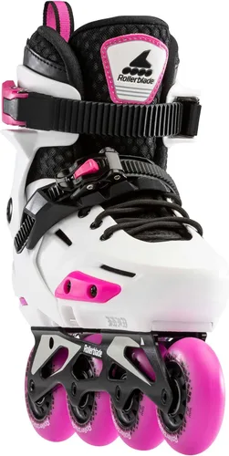 Miniatura 5 de Rollerblade Apex Junior - Patín en línea ajustable para fitness, Blanco/Rosa