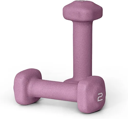 Miniatura 18 de Tone Fitness Pares de Mancuernas de Pesas de Neopreno con Cabeza Cuadrada Antirrodamiento Múltiples Opciones Azul